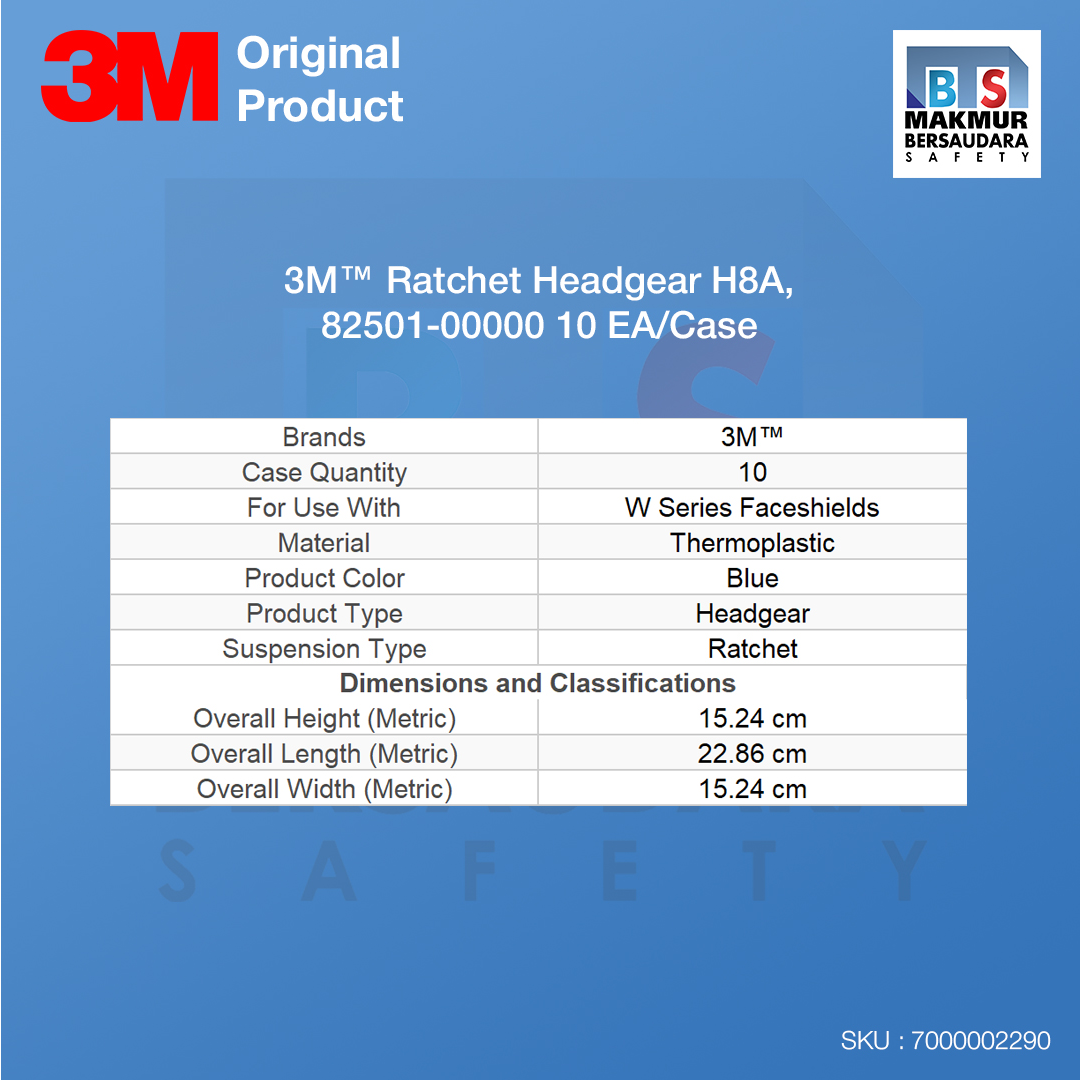 image product 3M Ratchet Headgear H8A, 82501-00000 10 EA/Case (7000002290)