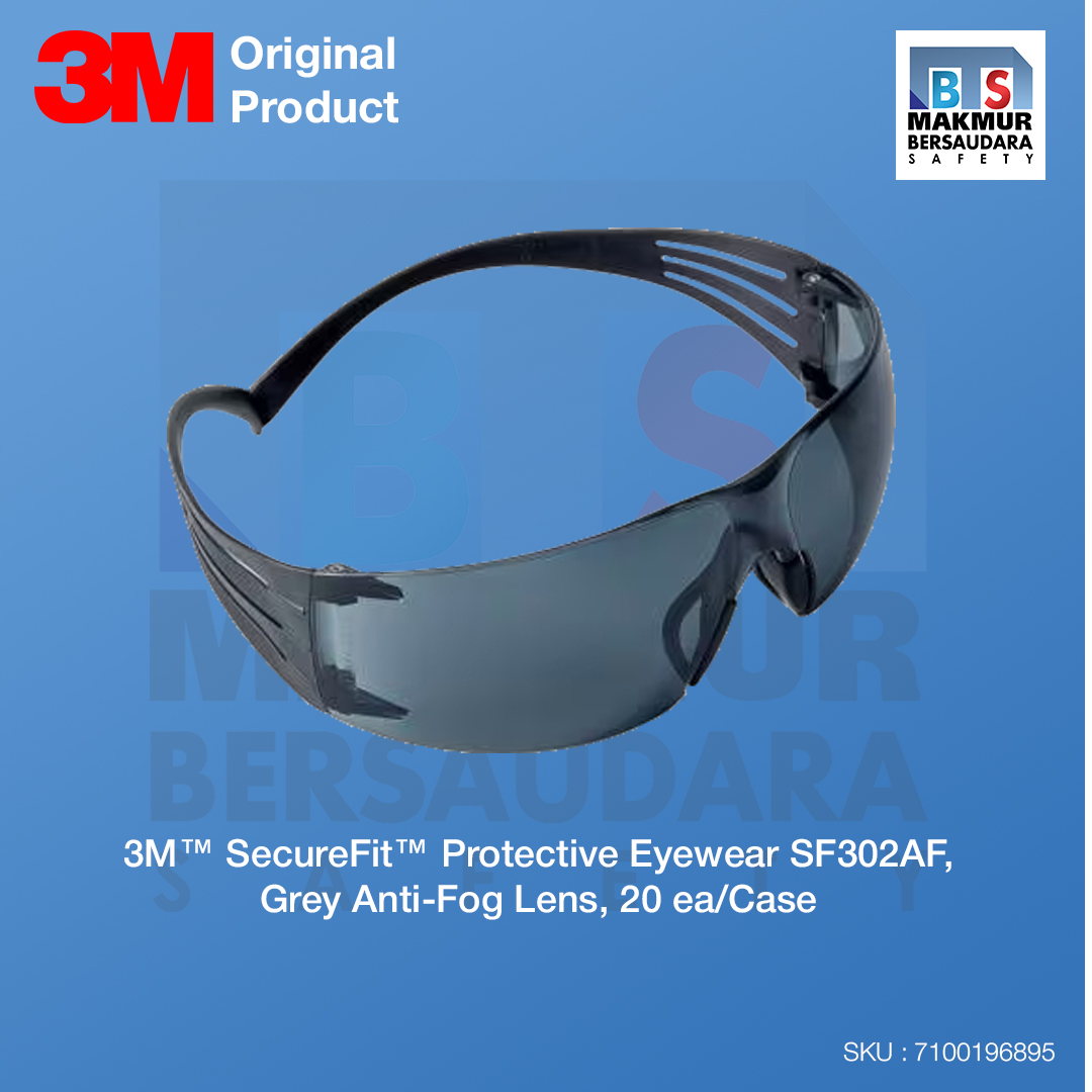 image product 3M SecureFit Protective Eyewear SF302AF, Grey Anti-Fog Lens, 20 ea/Case (7100196895)