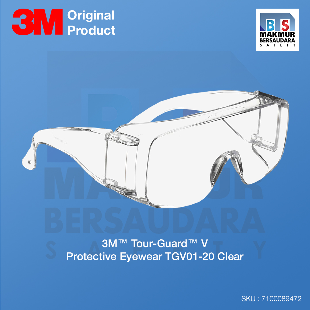image product 3M Tour-Guard V Protective Eyewear, TGV01-20 Clear, Dispenser Box, 20 ea/Box, 5 Boxes/Case (7100089472)